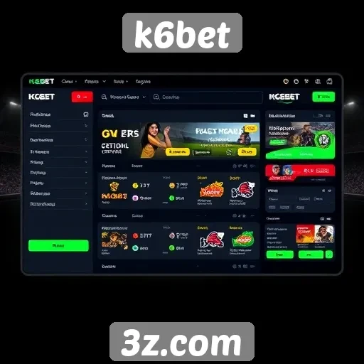 Interface do usuário do k6bet e sua usabilidade