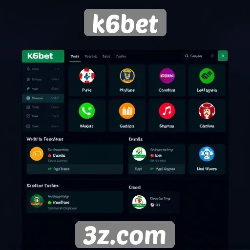 Funcionalidades da interface do usuário no k6bet