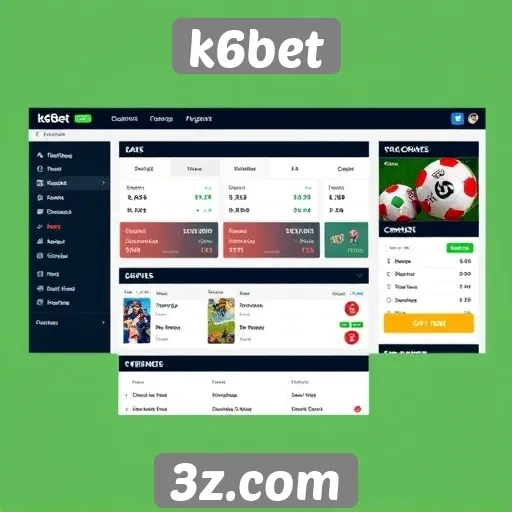 Análise da interface do usuário do site k6bet